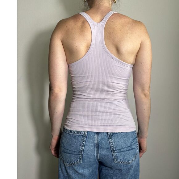 Lululemon Light Pink Ribbed Tank Top Size 6 - Picture 2 of 7